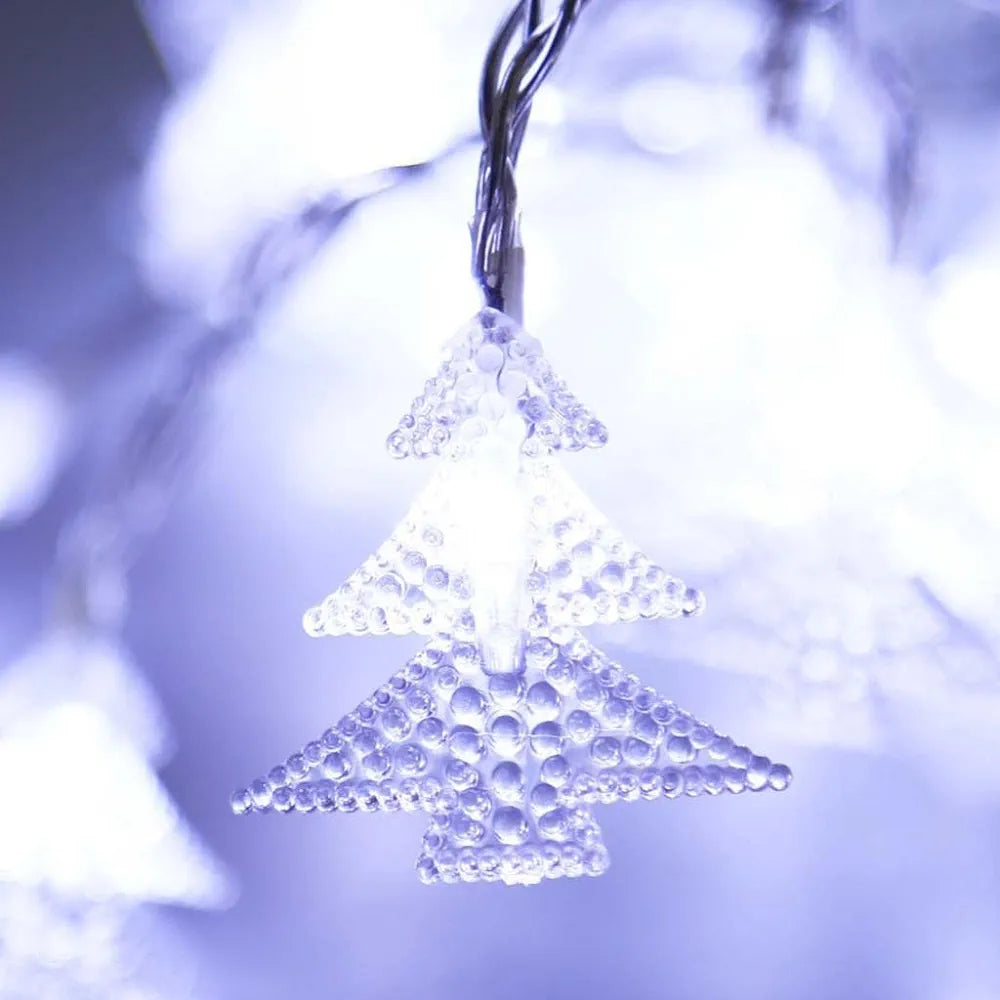 Solar Fairy Christmas Tree  Design Warm White LED Lights
