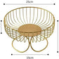 MHOME Metal Fruit Bowl Wrought Iron Basket Modern Kitchen Storage