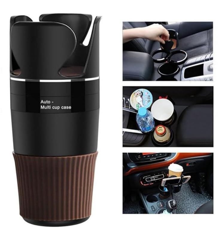 MHome 4-in-1 Car Multifunctional Cup Holder Expander with 360° Rotation