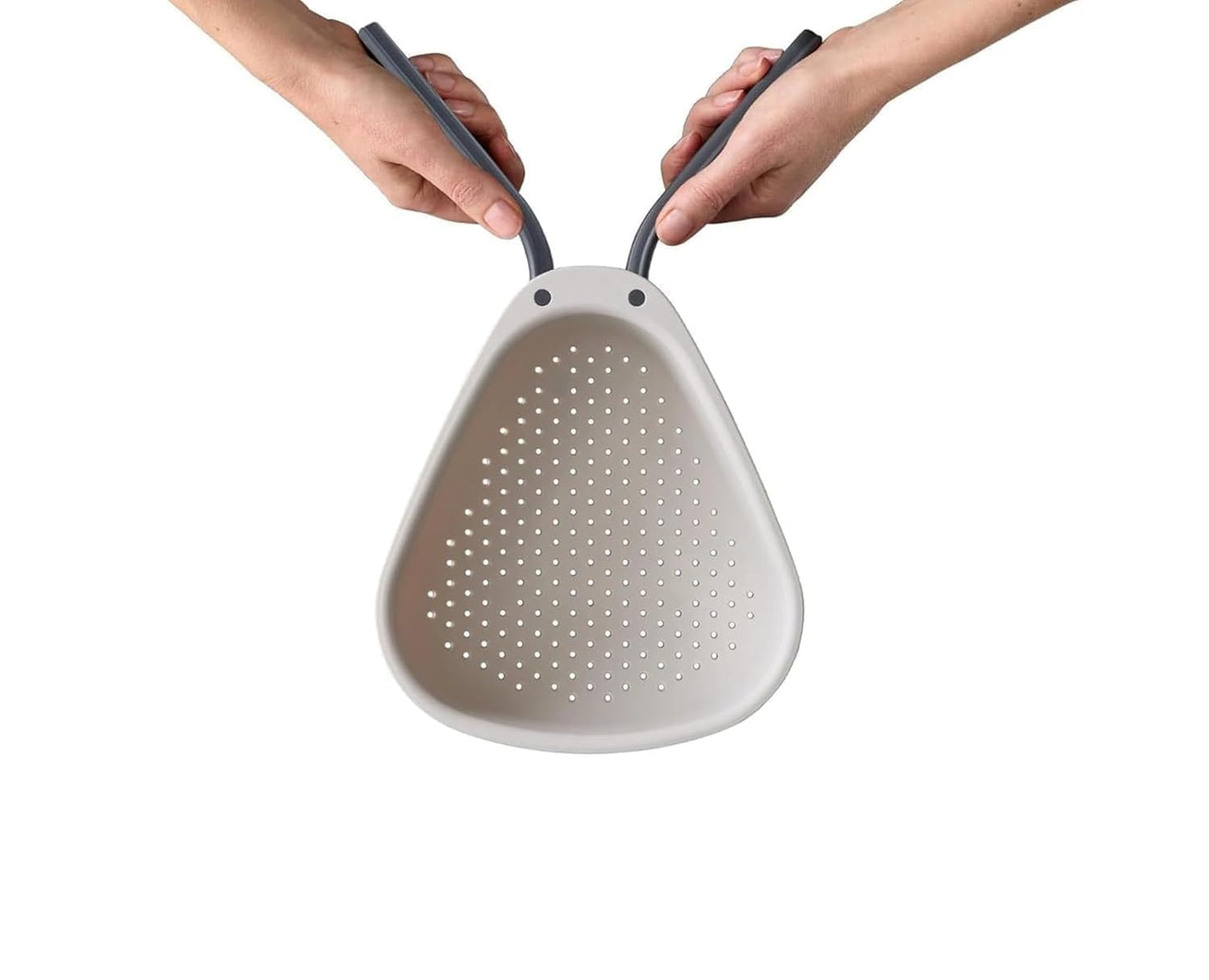 MHome Droplet Compact Colander – Folding Handles, Easy-Pour Corners