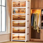 MHome Foldable Plastic Storage Cabinet with Magnetic Doors & Wheels