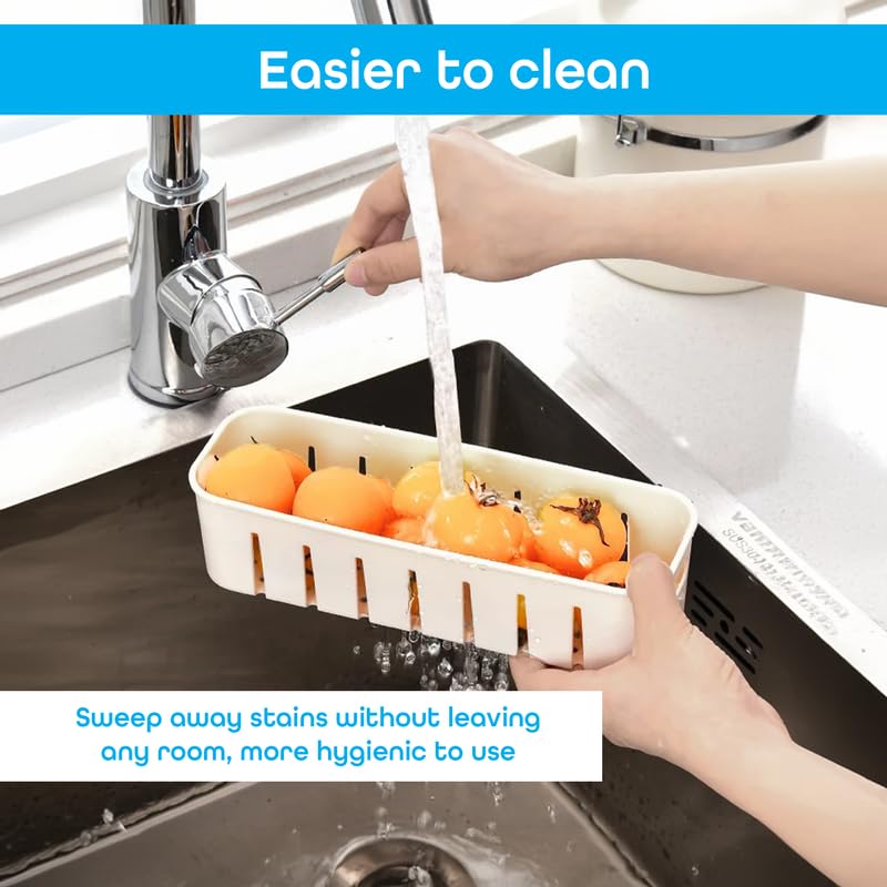 MHome Divided Fridge Storage Container – 4-Compartment Stackable Organizer