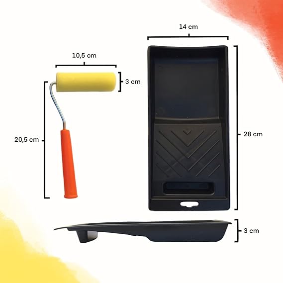 Mini Portable Paint Roller Kit with Tray