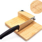 Manual Guillotine Biltong Slicer – Stainless Steel Cutter with Oak Board, Bread & Meat Knife