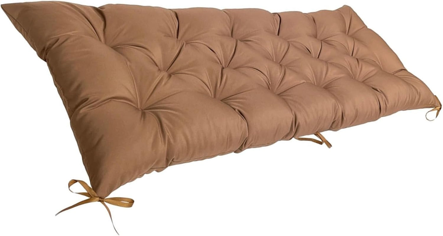 MHome Tufted Seat Cushion with Ties – Soft Chair/Bench Pad (Multiple Colours)