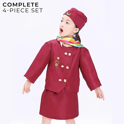 Party Time Kid Air Hostess Flight Attendant Costume
