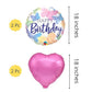 Butterfly foil balloon With flower And Leaf