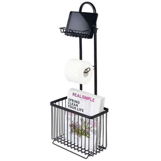 Mhome Bathroom Toilet Paper Dispenser with Shelf & Storage