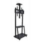 Mobile Floor TV Mount Stand Trolley Cart 2 Shelves with wheels 32-70 Inch