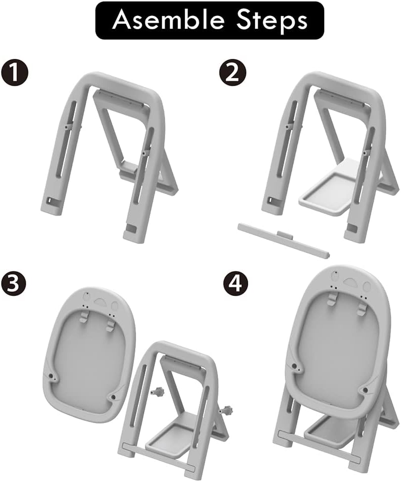 Kids Adjustable Easel Vertical Double-Sided Kids Magnetic Drawing Board With Shelf – 46-Piece Art Set
