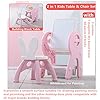 Kids 3-in-1 Convertible Table & Chair Set with 60 Blocks, Art & Storage