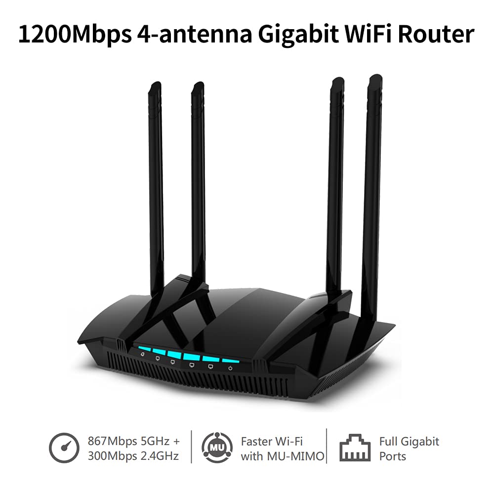 LV-AC22 Wireless 1200mbps Wi-Fi Gigabit Router With 4 Antennas ...