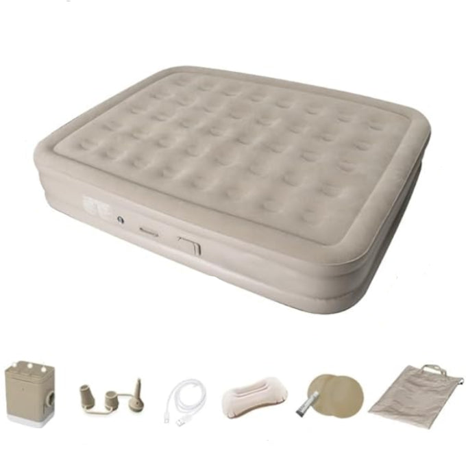Inflatable Air Mattress with Pump & Accessories (Single / Double)