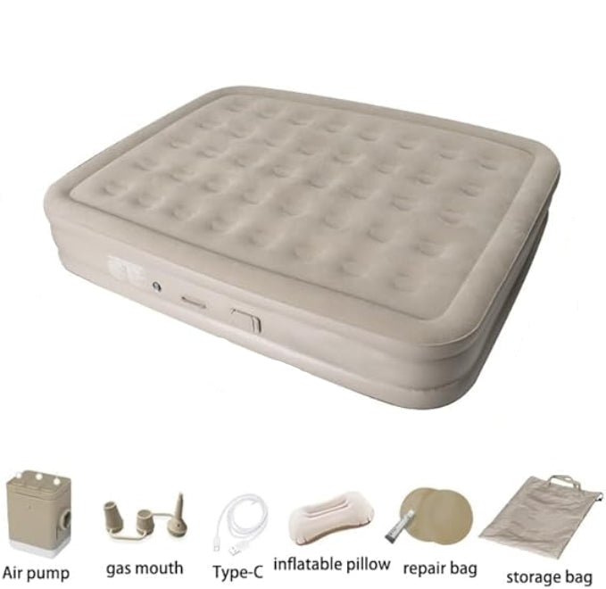 Inflatable Air Mattress with Pump & Accessories (Single / Double)