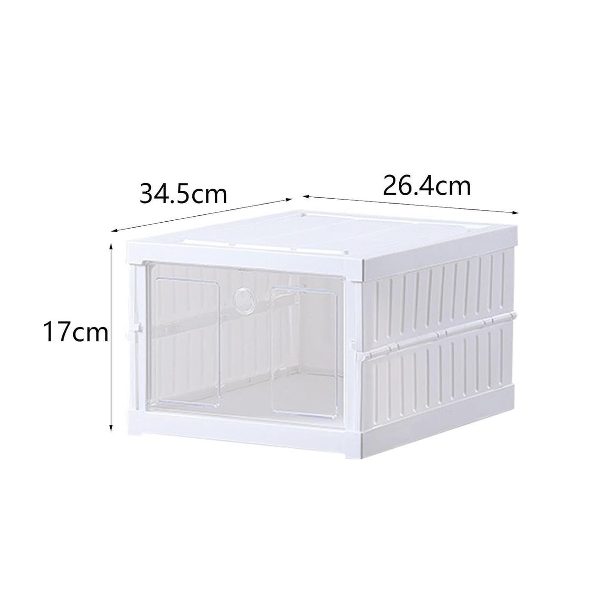 MHome Foldable Stackable Shoe Storage Box: Clear-Door Shoe Organiser