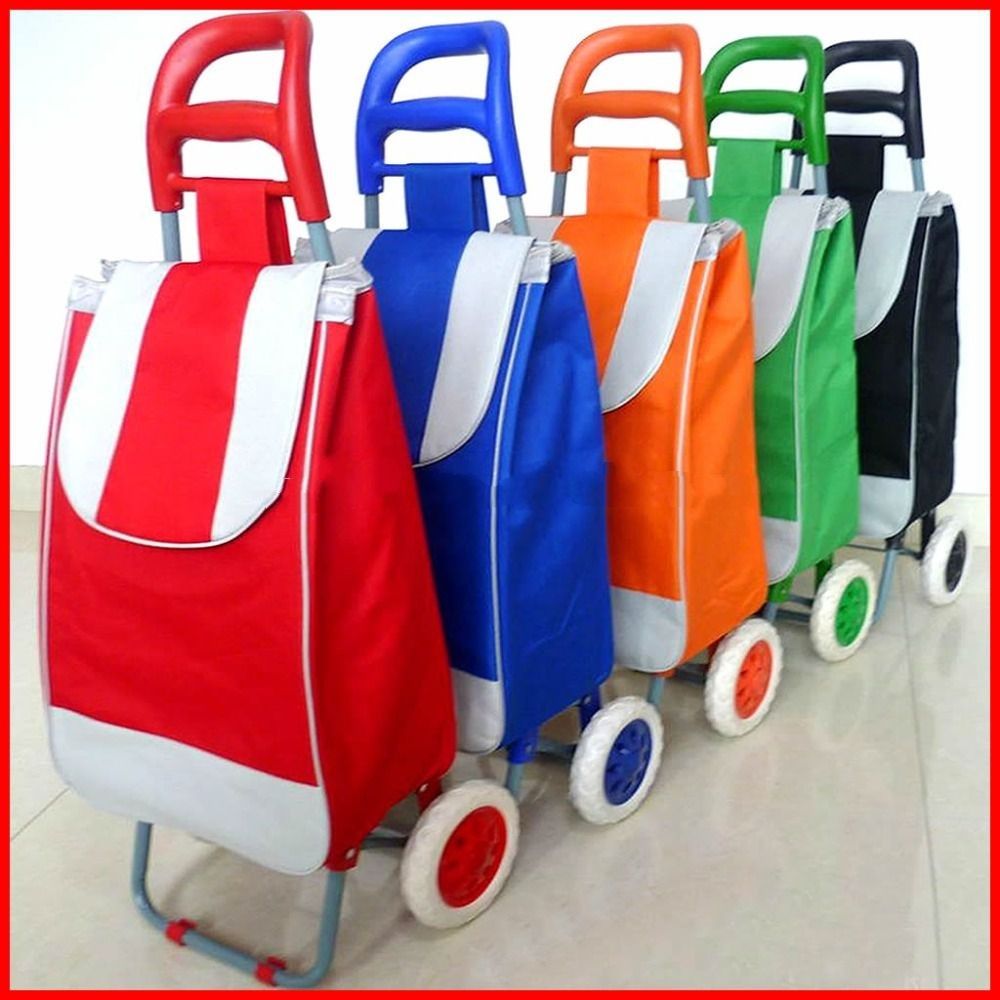 MHome Lightweight Foldable Grocery & Utility Shopping Trolley-Various Colours