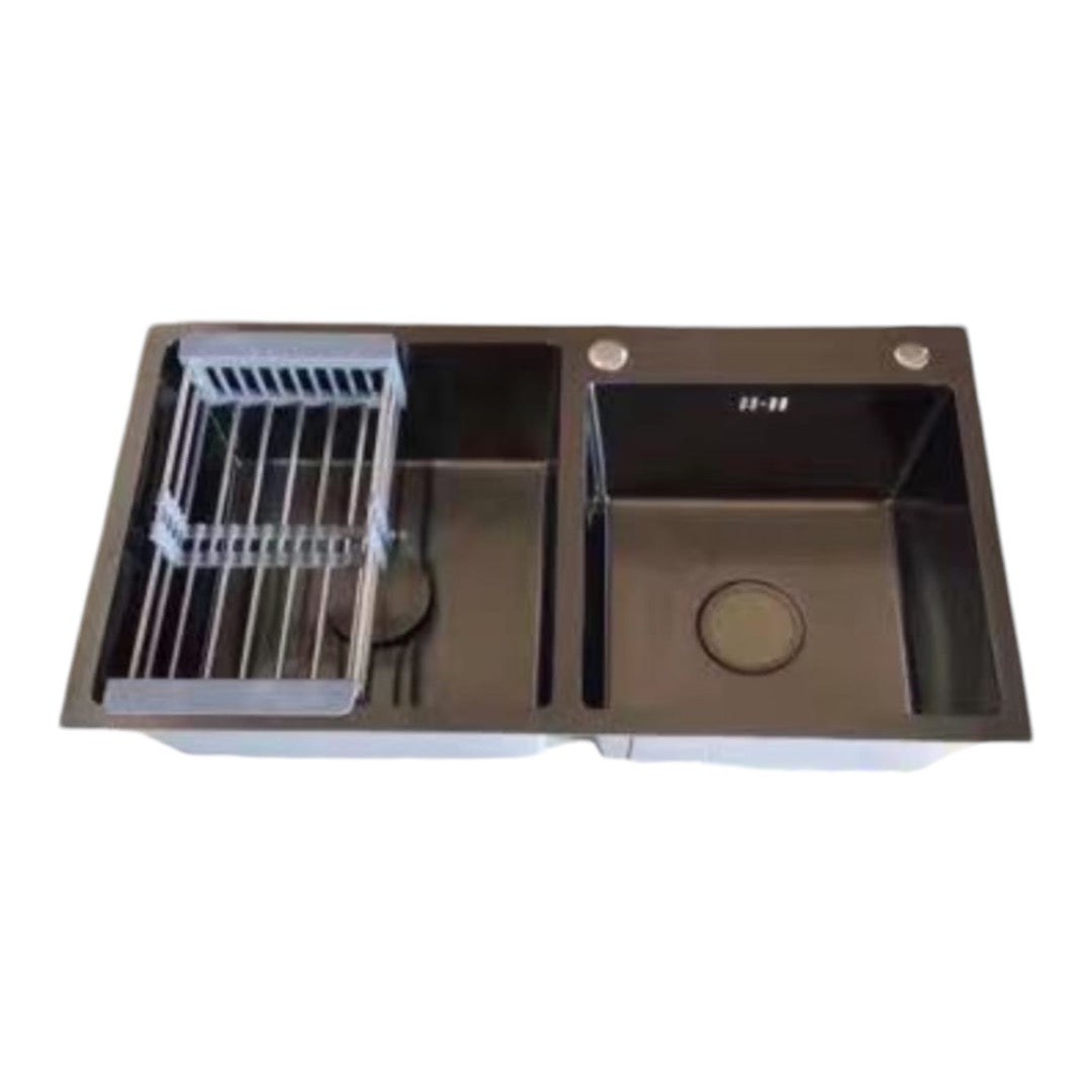 Nano Texture Double Kitchen Sink Stainless Steel
