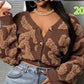 Ladies Long Sleeve Printed Cardigan-Various Colours