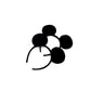 Mickey Minnie Mouse Costume Deluxe Fabric Ears Headband (Mickey -Child-