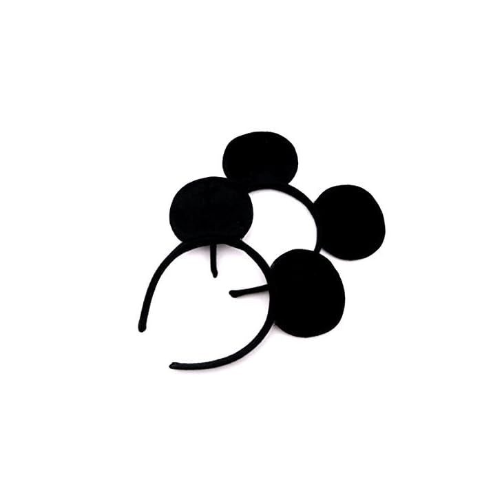 Mickey Minnie Mouse Costume Deluxe Fabric Ears Headband (Mickey -Child-