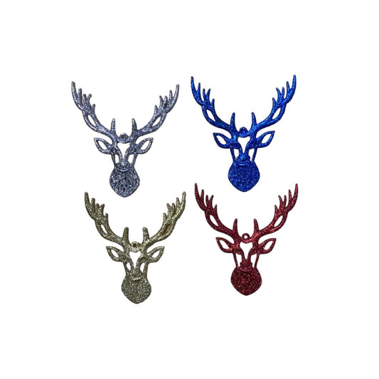 Christmas Deer Head Pend Deco (4 in Pack )