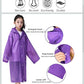 Raincoats For Kids ,Reusable EVA Children Raincoat for 6-14 Girls Boys, Portable Rain Jackets With Hood