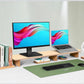 MFURN Dual Monitor Stand Riser, 39 Inch Extra Long Wooden Desktop Monitor Riser with Storage for 2 Monitors Ultra Strong Desk Shelf Organizer Riser Ergonomic for 2 Screens/Laptop/PC/TV/Printer