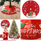 Christmas Tree Skirt Exquisite Print Anti-fade Comfortable Soft Large Area Scene Layout Bowknot Lace Up Party Decoration Xmas Tree Floor Mat