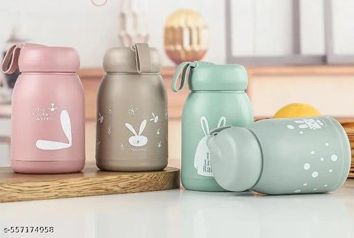 MHome Rabbit Themed Glass Bottles With Plastic Lamination 360ml-Various Colours