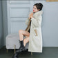 Winter Warm Women Long Parka Fur Collar Cotton Hooded Jacket