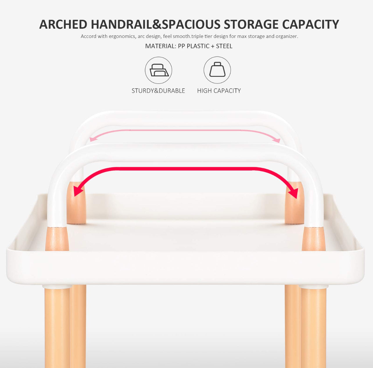 Multifunction 3 Tier Trolley