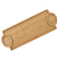 MHome Wooden Bamboo Appetizer Platter – 3-Compartment Serving Tray 39 cm