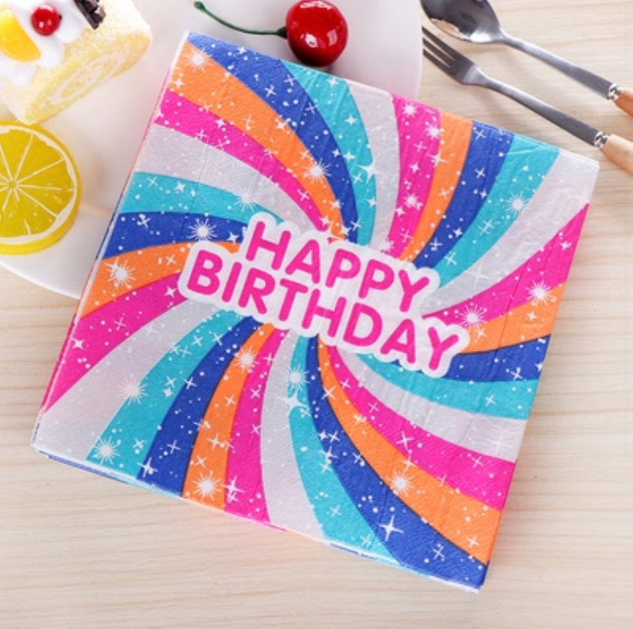 Happy Birthday Napkins - Various Options Available 20pc Pack