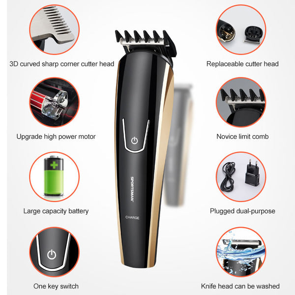 Professional Hair Clipper & Nose Trimmer With Shaver 11-in 1
