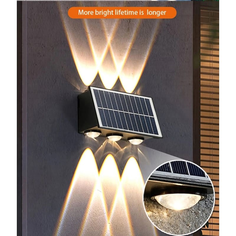Solar Lights Outdoor Up Down Led Wall Lamp Garden Decoration Outdoor Sunlight Waterproof Outdoor Solar Light Porch Fence Lights