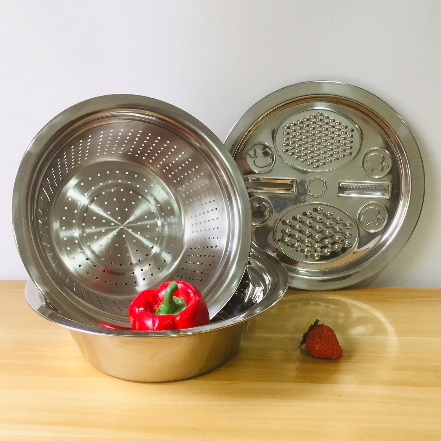 Multifunctional Stainless Steel Bowl Set 26cm