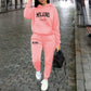 Women’s Tracksuit Set Hoodie + Pants MILANO Print Autumn Winter Outfit-Various Colours