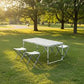 MFURN Portable Aluminium Folding Table & 4 Chair Set-Various Colours