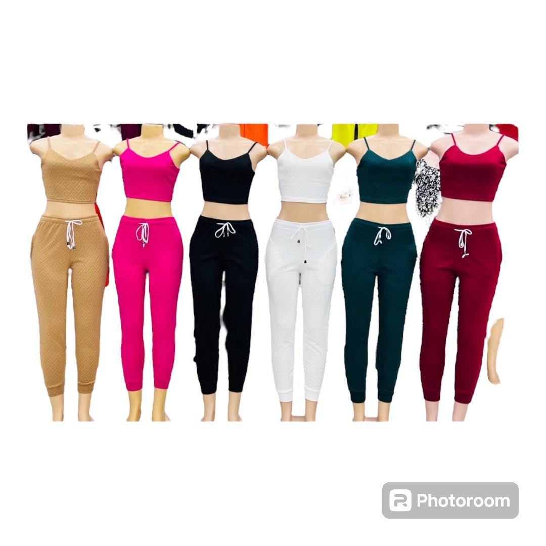 Ladies Trendy 2pc Top+Pants Set