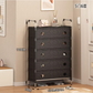 MHome Dust Proof Shoe Rack 5Tier Black