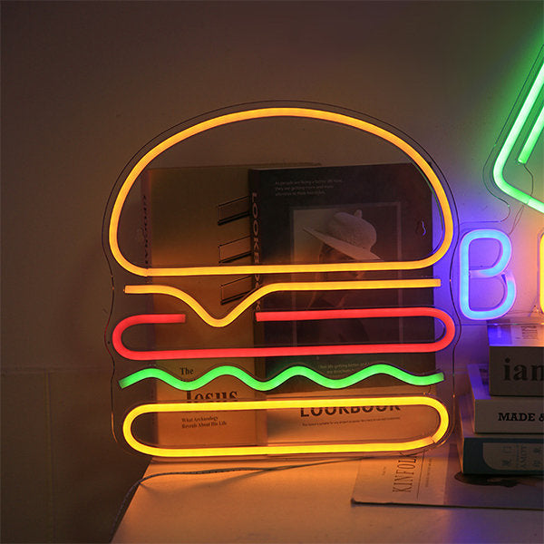 Hamburger LED Neon Sign