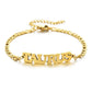 Zodiac Sign Name Bracelet 18K Gold Plated