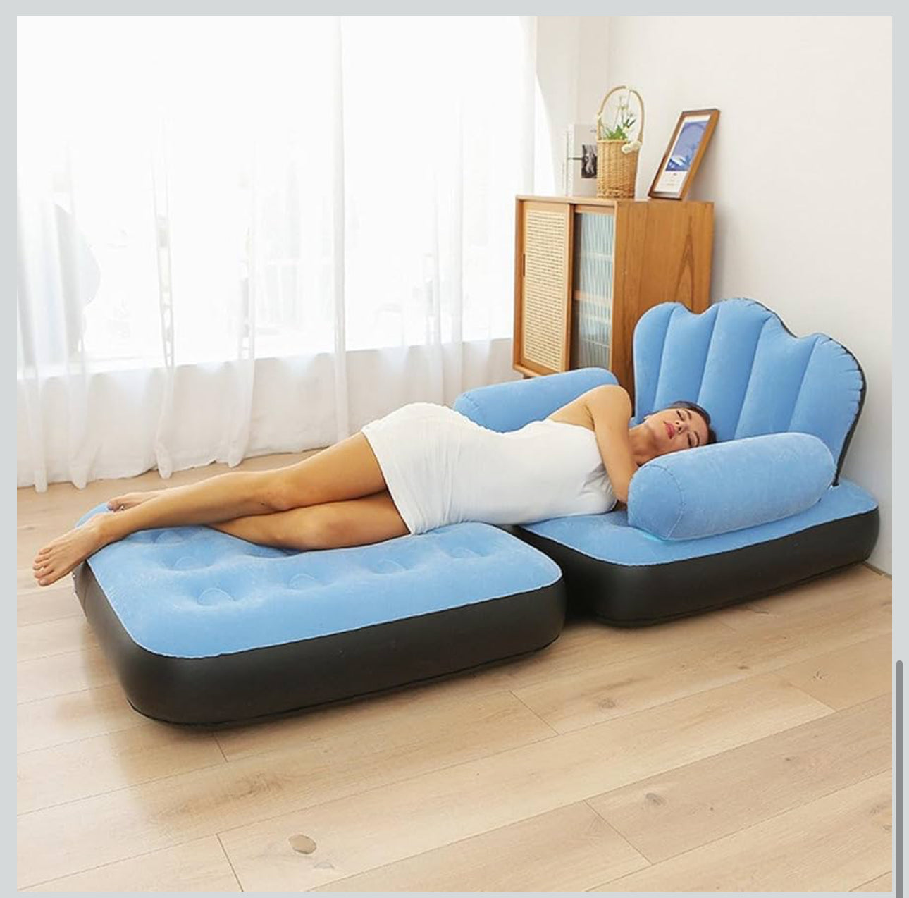 MHome Inflatable Sofa - Inflatable Sofa - Multifunctional 5-in-1 Inflatable Sofa with L-shaped-Various Colours