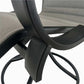 MFurn Glaiza 5-Piece Black & Grey Patio Dining Set with Swivel Chairs