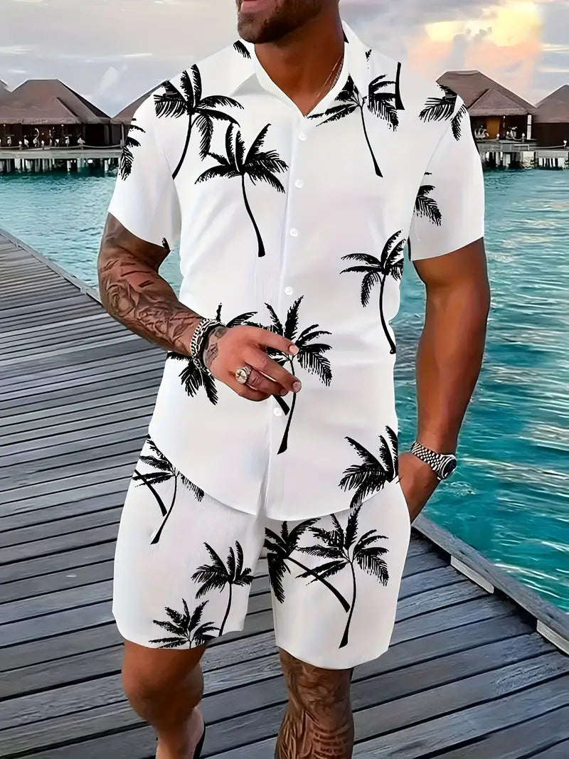 Men’s Summer Casual Short/Shirt Combo 2pc-Various Colours
