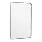 Contemporary Chrome Metal Framed Rectangle Bathroom Vanity Mirror 80x120cm