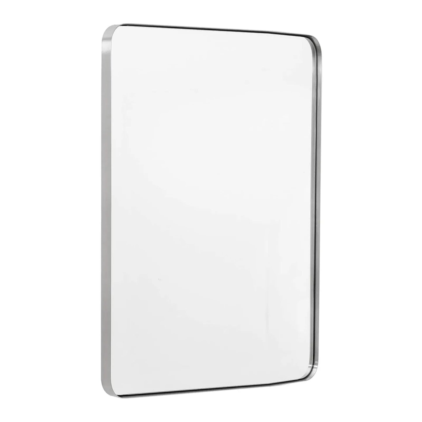 Contemporary Chrome Metal Framed Rectangle Bathroom Vanity Mirror 80x120cm