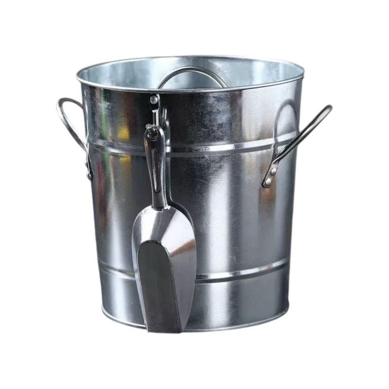 MHome Retro Ice Bucket With Scoop & Lid -Various Colours