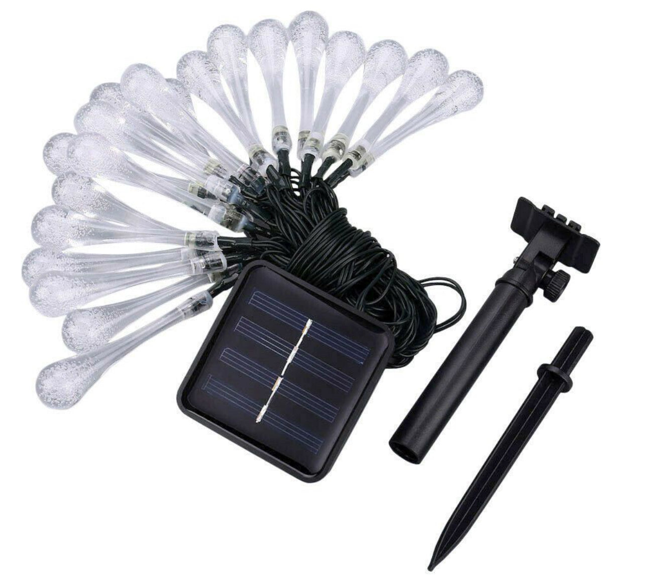 Christmas LED Solar Powered Water Drop Fairy Light - 6M
