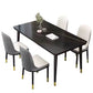 MFurn Trendy Marble Sintered Top Dining Table & Chair 5pc Set